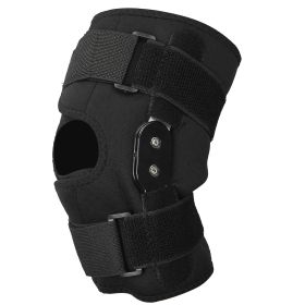Sport Knee Brace Adjustable Open Patella Knee Support Compression Knee Wrap For Running Climbing Pain Relief Recovery of Injured Knee (Option: XL)